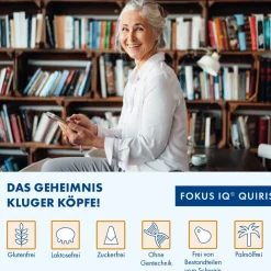 FOKUS IQ QUIRIS zur Unterstützung geistiger Leistungsfähigkeit mit Omega-3 und 6 und Vitamin-Mineralstoff Komplex><noscript><img width=