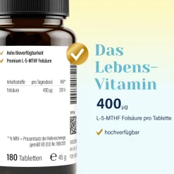 Folsäure bioaktiv - von NovaNature®>nova nature Clearance