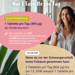Folsäure Tabletten bioaktiv (L-5-MTHF-Ca) - von PregniVital®| Online