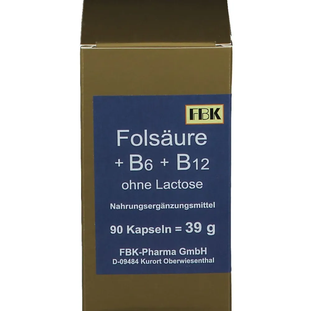 Folsäure + Vitamin B6 + Vitamin B12 ohne Lactose>
