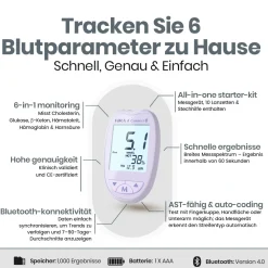 FORA 6 | Blutzucker-, Hämatokrit- und Hämoglobin-Messgerät – mg/dl> Discount