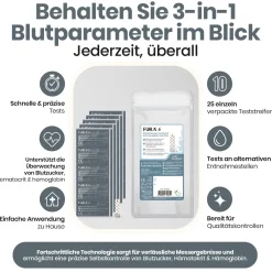 FORA 6 Connect | Blutzucker-, Hämatokrit- und Hämoglobin-Messgerät (Multi-Parameter) - mg/dl|TESTER Online