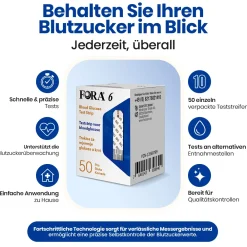 FORA 6 Connect Blutzuckermessgerät (Multi-Parameter) - mg/dl><noscript><img width=