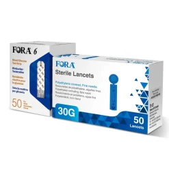 FORA 6 Glukoseteststreifen + FORA Lanzetten 30G - The Tester| New