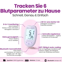 FORA 6 Multi-Parameter Ketone-Messgerät Starter-Set – mg/dl| Sale