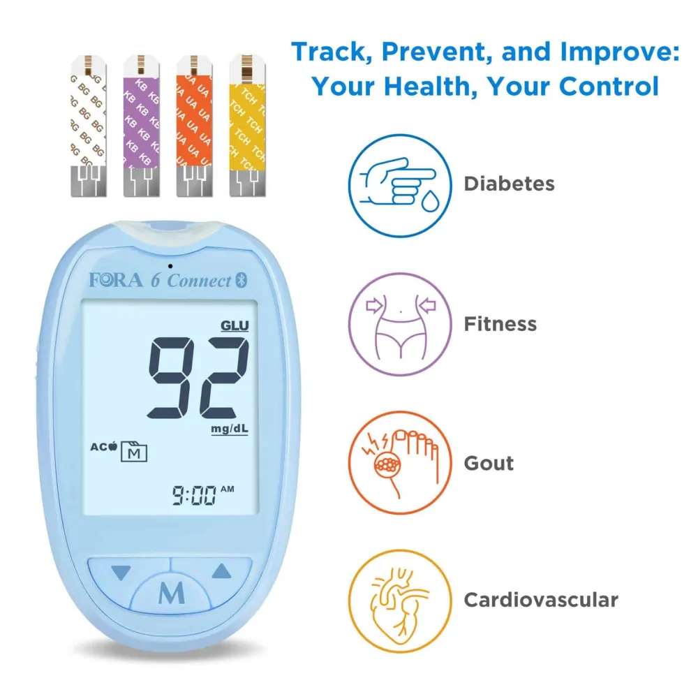 FORA 6 Multi-Parameter Ketone-Messgerät Starter-Set – mg/dl| Sale