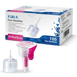 FORA Pen Nadeln 31G 5mm (105 Stück) - Insulin Pen Nadeln - Nadeln für Spritzen - The|TESTER New