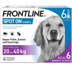 ® SPOT ON Hund (20-40kg) gegen Zecken und Flöhe|Frontline Discount