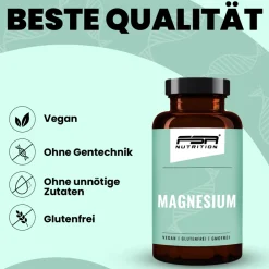 Magnesium Bisglycinat und Citrate 120 Kapseln im Glas|FSA NUTRITION Online