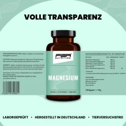 Magnesium Bisglycinat und Citrate 120 Kapseln im Glas|FSA NUTRITION Online