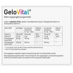 GeloVital Lebertrankapsel mit Vitamin A und Vitamin D| Discount