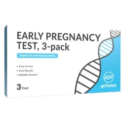 GetTested Frühtest Schwangerschaftstest 3er-Pack | Untersuchung hCG-bezogener Marker| Online