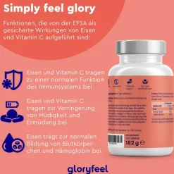 ® Eisen + Vitamin C Kapseln|gloryfeel Hot