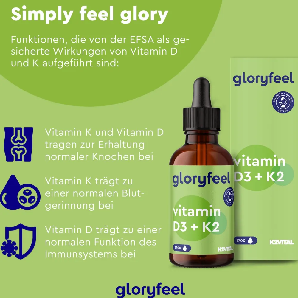 ® Vitamin D3 K2 (K2VITAL® von Kappa) Tropfen>gloryfeel New