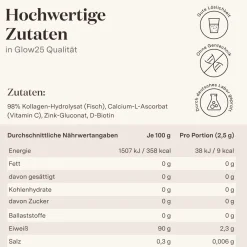 ® Kollagen Intensiv [30 Sticks] – mit Tripeptiden, Vitamin C, Zink und Biotin|glow25 Hot