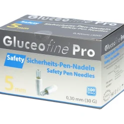 Gluceofine® Pro Safety Pen-Nadeln 30 G, 0,30 x 5 mm| Online