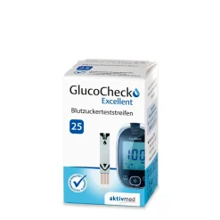 Excellent Blutzuckerteststreifen, 25 Stück>GlucoCheck Best