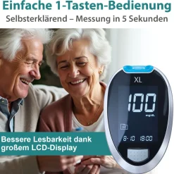 XL Messgerät (mg/dl] + 110 Teststreifen><noscript><img width=