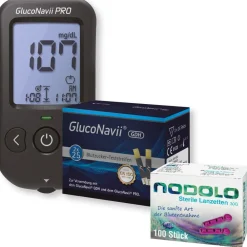 Gluconavii Pro Blutzuckermessgerät - Kombiset mit Teststeifen und Lanzetten (mmol/L)| Hot