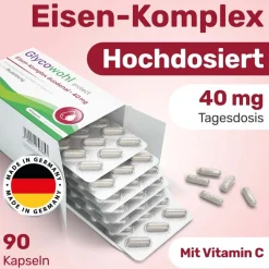 GLYCOWOHL® Eisen-Komplex duodenal 40 mg + Vitamin C hochdosiert> Hot