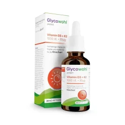 GLYCOWOHL Vitamin D3 1000 I.E. + K2 30 µg für die Knochen> Online