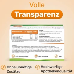 GLYCOWOHL® Zink-Komplex 25 mg hochdosierte Kapseln vegan| New