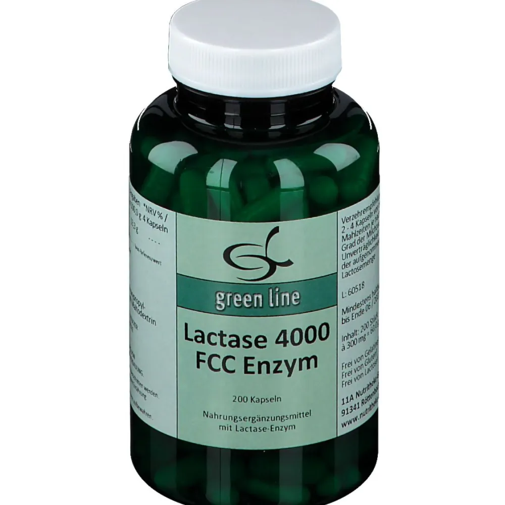 green line NUTRITHEKE Lactase 4000 FCC Enzym| Outlet