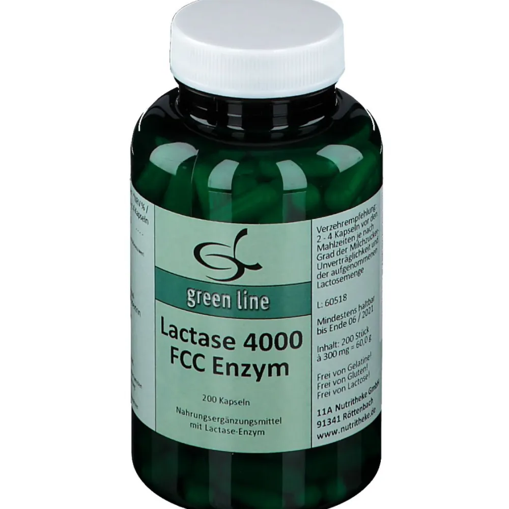 green line NUTRITHEKE Lactase 4000 FCC Enzym| Outlet