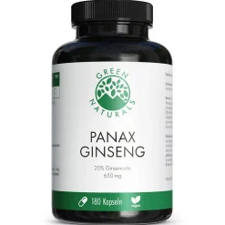 Panax Ginseng hochdosiert vegan|GREEN NATURALS Online
