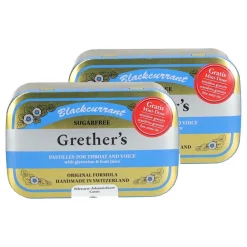 Grethers Blackcurrant Silber zuckerfreie Pastillen| Online