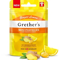 Grether’s Ginger Lemon Pastillen Zuckerfrei| Hot