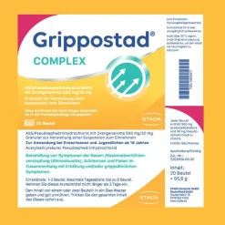 ® Complex ASS/Pseudoephedrin bei Schnupfen und erkältungsbedeingten Schmerzen und Fieber|Grippostad New