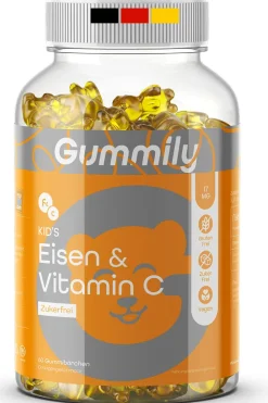 Gummily® Kinder Eisen & Vitamin C Gummibärchen - LABORGEPRÜFT - 2 Monatsvorrat> New