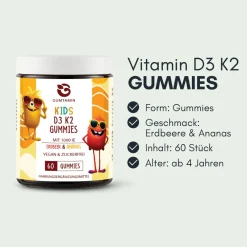 Gumtamin Vitamin D3 K2 Gummibärchen für Kinder| Clearance