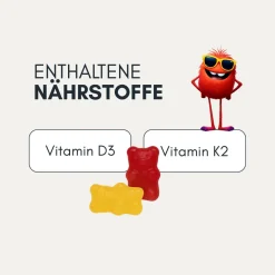 Gumtamin Vitamin D3 K2 Gummibärchen für Kinder| Clearance