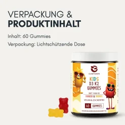 Gumtamin Vitamin D3 K2 Gummibärchen für Kinder| Clearance