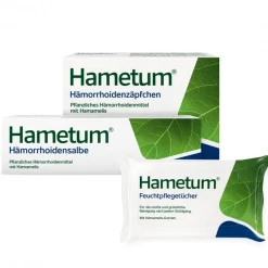 ® Hämorrhoidenzäpfchen + ® Feuchtpflegetücher + ® Hämorrhoidensalbe mit Applikator|Hametum Clearance