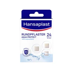 Aqua Protect Rundpflaster | Wundpflaster | Für empfindliche Haut | 100 % wasserdicht | Pflaster zum Schwimmen & Baden | Extra starke Klebkraft | Nicht verklebende Wundauflage | Flexible & atmungsaktiv