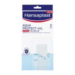 Aqua Protect 4XL Wundpflaster | Großes steriles Pflaster | 100 % wasserdichter Verband | Für große Wunden & postoperative Wunden | Blockiert 99 % der Bakterien | 10 x 20 cm | 5 Pflaster - Jetzt 20% mit dem Code hp20 sparen|Hansaplast