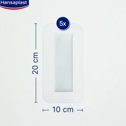 Aqua Protect 4XL Wundpflaster | Großes steriles Pflaster | 100 % wasserdichter Verband | Für große Wunden & postoperative Wunden | Blockiert 99 % der Bakterien | 10 x 20 cm | 5 Pflaster - Jetzt 20% mit dem Code hp20 sparen|Hansaplast