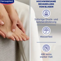 Blasenpflaster Klein | Wirksame Behandlung von Blasen | Blasenschutz | Sofortige Schmerzlinderung | Druckentlastung | Extra starke Haftung | 6 Stück - Jetzt 20% mit dem Code hp20 sparen>Hansaplast Outlet