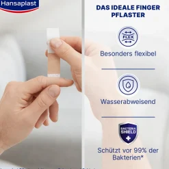 Elastic Fingerpflaster | Elastische Pflaster | Wundpflaster mit starkem Halt | 16 Stk. - Jetzt 20% mit dem Code hp20 sparen>Hansaplast Outlet