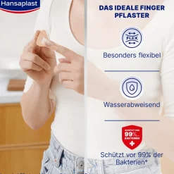 Fingerstrips Pflaster | Fingerpflaster | Besonders flexibler Wundschutz | Wasserabweisendes Pflaster | Schützt vor 99 % der Bakterien | 10 Stück - Jetzt 20% mit dem Code hp20 sparen|Hansaplast New