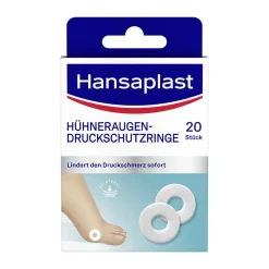 Hühneraugen-Druckschutzringe | Sofortige Schmerzlinderung | Schutz bei Hühneraugen, Hornhaut & Druckstellen | Extra weich & hautfreundlich | Selbstklebend | 20 Ringe - Jetzt 20% mit dem Code hp20 sparen|Hansaplast Best