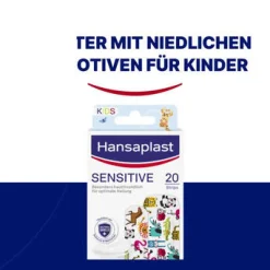 Kinderpflaster Sensitive | Sanfter Wundschutz | Heftpflaster mit Tiermotiven | 20 Stk. - Jetzt 20% mit dem Code hp20 sparen><noscript><img width=