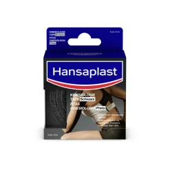 Kinesiologie Tape Schwarz | Unterstützt die Muskel- und Gelenkfunktion | Aktive Erholung | Fördert die Durchblutung | 5 cm x 5 m - Jetzt 20% mit dem Code hp20 sparen>Hansaplast Best