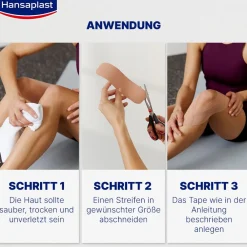 Kinesiologie Tape Schwarz | Unterstützt die Muskel- und Gelenkfunktion | Aktive Erholung | Fördert die Durchblutung | 5 cm x 5 m - Jetzt 20% mit dem Code hp20 sparen><noscript><img width=