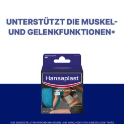 Kinesiologie Tape Blau | Unterstützt die Muskel- und Gelenkfunktion | Aktive Erholung | Fördert die Durchblutung | 5 cm x 5 m - Jetzt 20% mit dem Code hp20 sparen><noscript><img width=