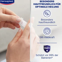 Sensitive Pflaster | Pflaster für empfindliche Haut | Schonender Wundschutz | 40 Stk. - Jetzt 20% mit dem Code hp20 sparen|Hansaplast New