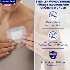 Sensitive XL Wundverband | Selbstklebender Verband | Hautfreundliche Wundauflage | 5 Stk. - Jetzt 20% mit dem Code hp20 sparen>Hansaplast New